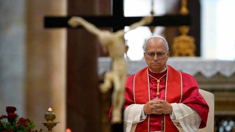  Леў XIV падчас успаміну мучанікаў і сведак веры XXI стагоддзя ў Базіліцы Святога Паўла па-за Мурамі