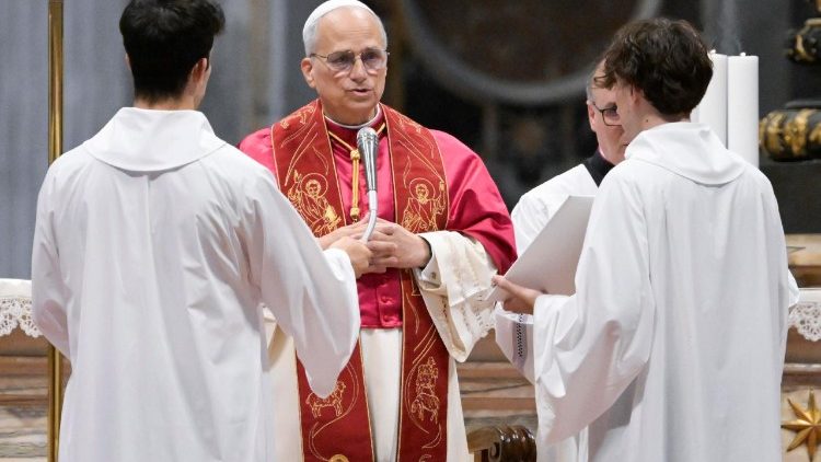 Bei dem Gottesdienst im Petersdom