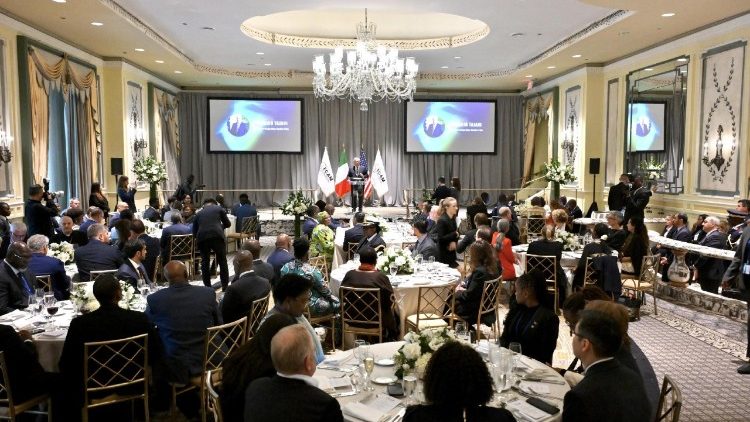 Падчас прыёму ў рамках пасяджэння Еўрапейскага савета па Афрыцы і Блізкім Усходзе (ECAM) у Нью-Ёрку