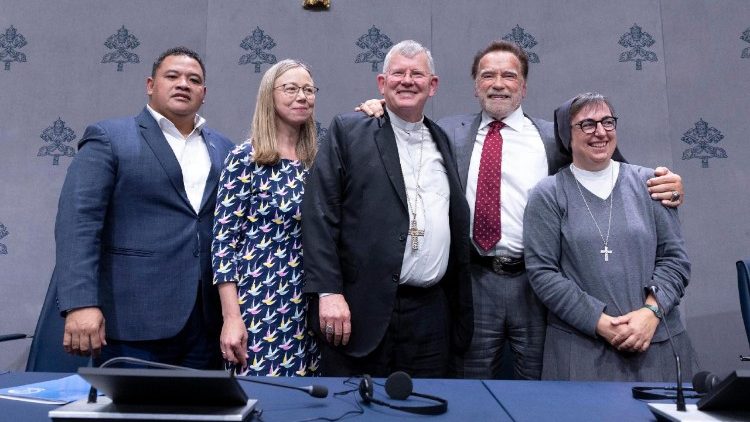 Présentation de la conférence Raising hope for climate change en Salle de presse du Saint-Siège, ce mardi 30 septembre 2025.