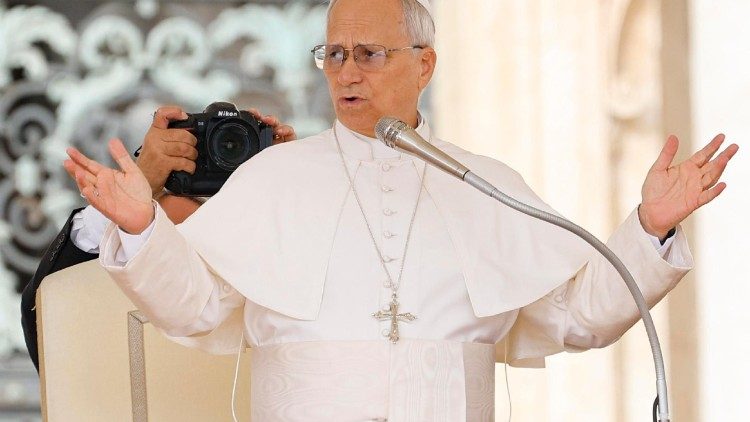 Leo XIV. bei seiner Generalaudienz