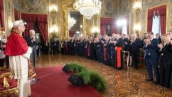 Leó pápa látogatása az olasz köztársasági elnöknél 