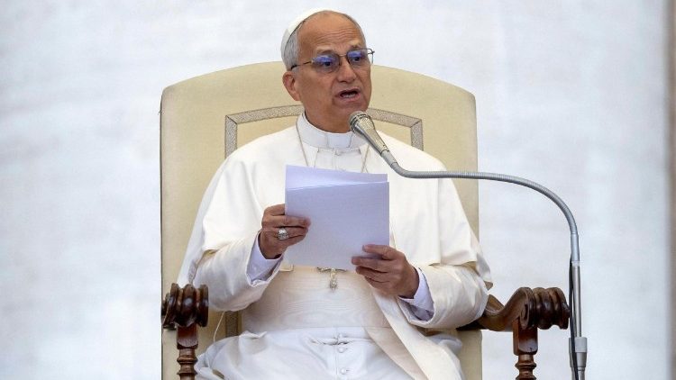 बुधवार को धर्मशिक्षा देते संत पापा लियो 14वें