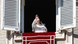 Pope Leo XIV leads the Angelus prayer