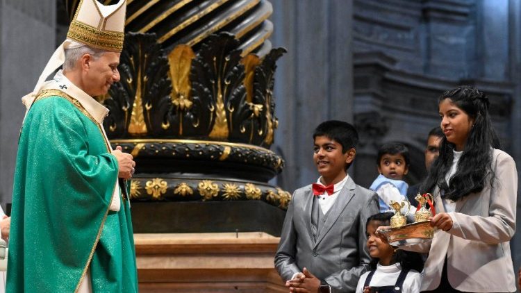 Papst Leo bei der Messfeier im Petersdom