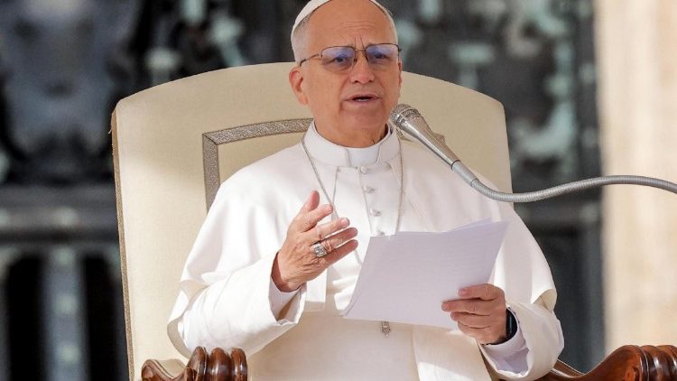 കൂടിക്കാഴ്ചാവേളയിൽ പാപ്പാ സന്ദേശം നൽകുന്നു 