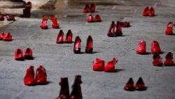 An installation commemorates victims of femminicide