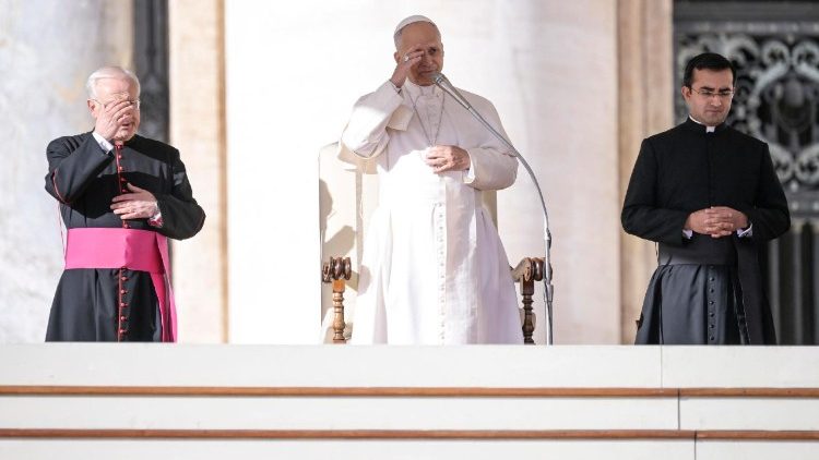 Otro momento de la catequesis del Papa 