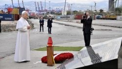  زيارة البابا لاون الرابع عشر إلى مرفأ بيروت