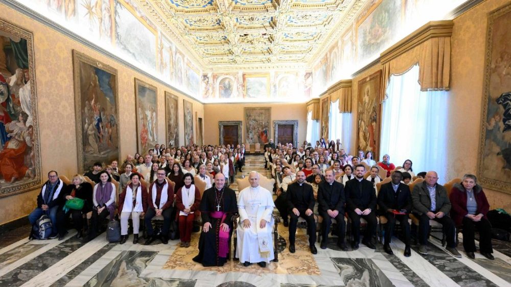Pope Leo XIV meets with a group of Spanish pilgrims