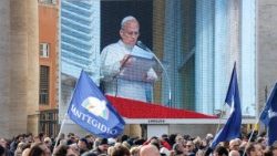 Bei der Übertragung des Angelusgebets mit Papst Leo an diesem Neujahrstag