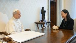 Venezuelan Corina Machado meets Pope Leo for audience at Vatican
