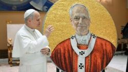 Papa akibariki Picha itakayowekwa katika Basilika ya Kipapa la Mtakatifu Paulo Nje ya Ukuta.