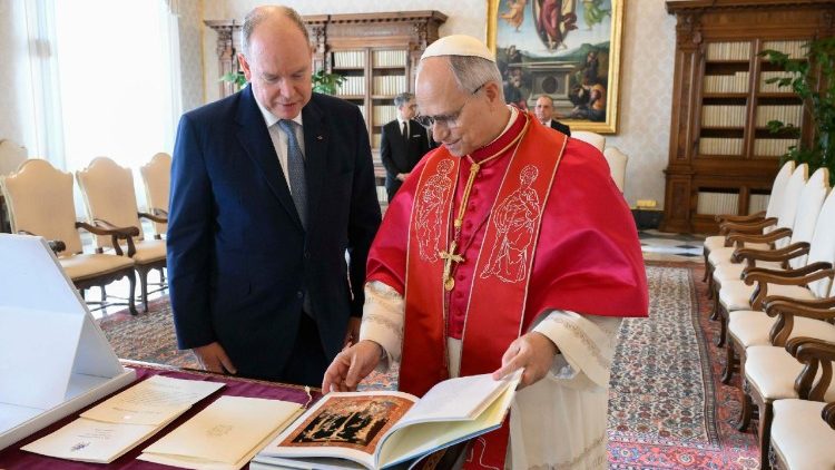 Pope Leo XIV receives Prince Albert II of Monaco