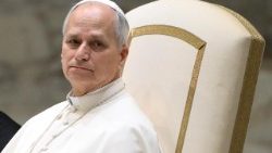 Papa Leone in Aula Paolo VI per l'udienza generale