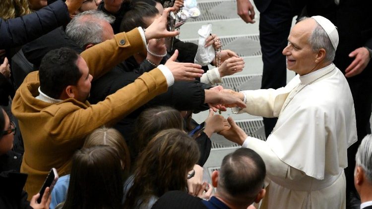 Në foto: Papa Leoni XIV gjatë audiencës sot, 21 janar, në Vatikan.