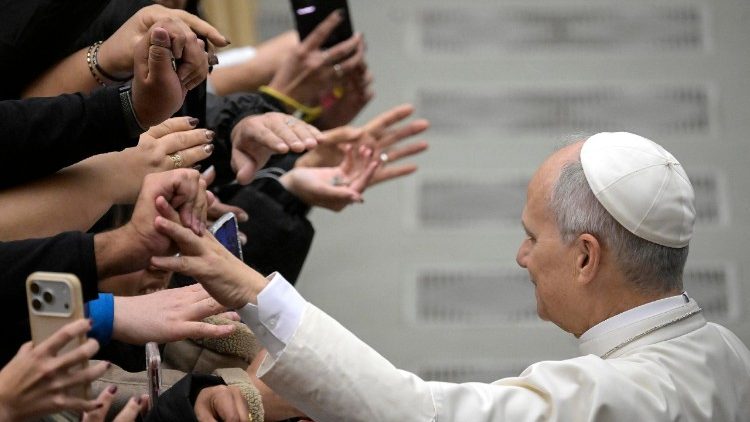 പൊതുകൂടിക്കാഴ്ചാവേളയിൽ  ലിയോ പതിനാലാമൻ പാപ്പാ 