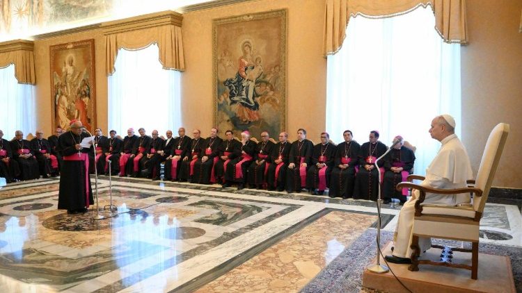 ಪೆರುವಿಯನ್ ಬಿಷಪ್ ಗಳೊಂದಿಗೆ ಜಗದ್ಗುರು ಲಿಯೋರವರ ಅನಿರೀಕ್ಷಿತ ಸಭೆ.