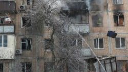 Illustration des domages causés par les derniers bombardement sur Kharkiv 