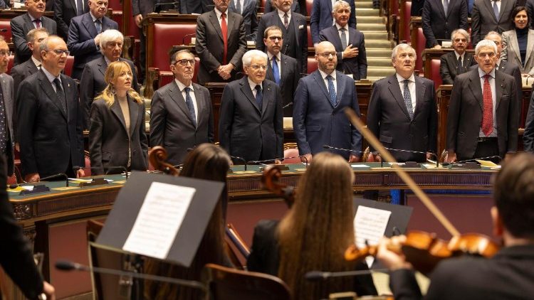 Il presidente Mattarella alla commemorazione a Montecitorio