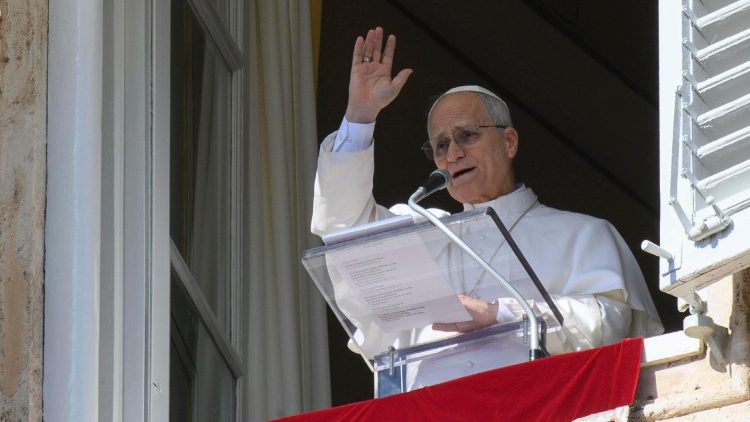 Pope Leo XIV celebrates the Angelus Prayer in Vatican