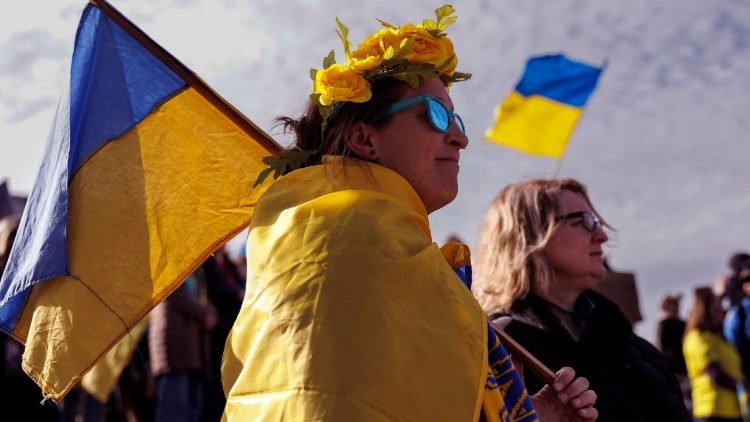 Rally and march mark four year anniversary of Russia's full-scale invasion of Ukraine in Washington D.C.