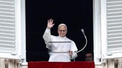 Påve Leo XIV under Angelus 