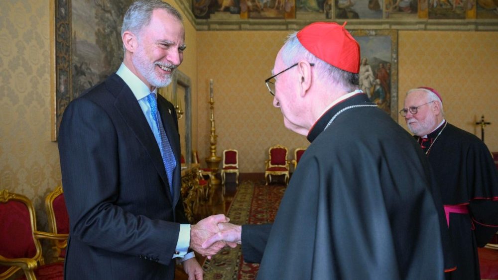 I Reali di Spagna arrivati in Vaticano per l'udienza con papa Leone
