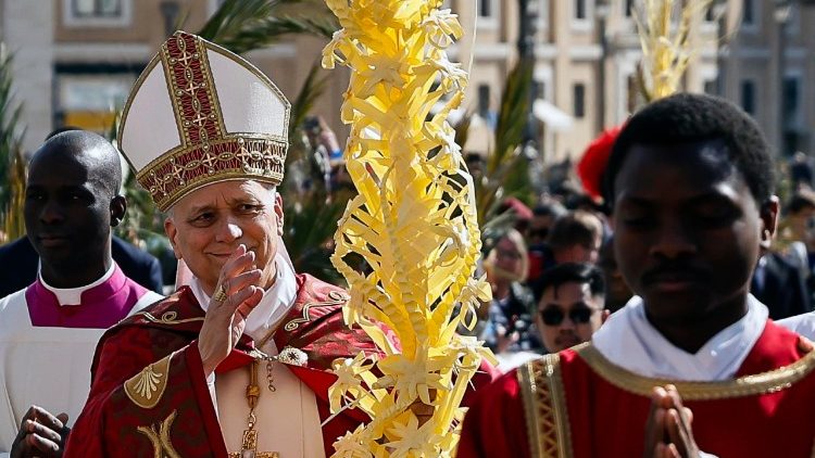 Pope Leo XIV celebrates Palm Sunday Mass at the Vatican