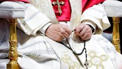  പാപ്പാ ജപമാല ചൊല്ലി പ്രാർത്ഥിക്കുന്നു 