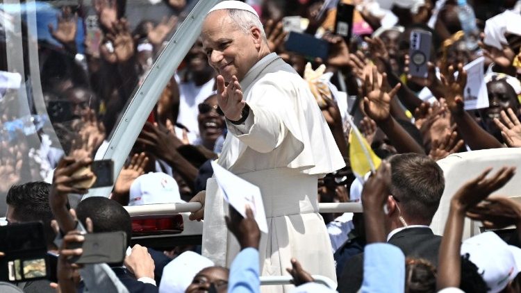 Le Pape L&eacute;on XIV &agrave; Saurimo en Angola