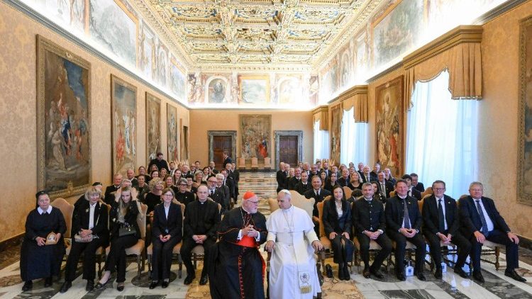 Bei der Audienz mit Papst Leo XIV.