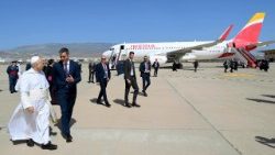L'avion du Pape Léon XIV a atterri à Las Palmas de Grande Canarie.