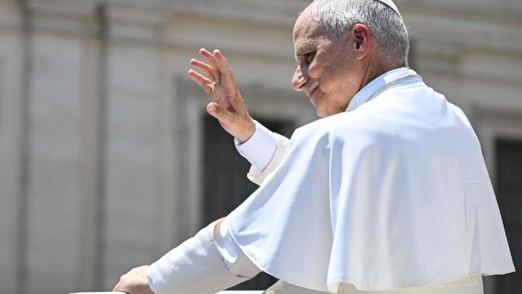 Pope Leo leads the weekly General Audience