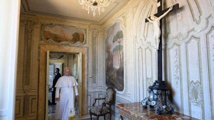 Papst Leo in Castel Gandolfo