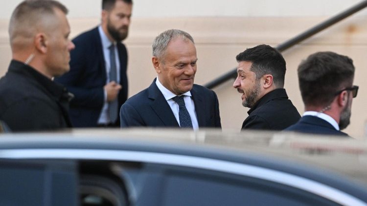  El presidente ucraniano Zelensky y el primer ministro polaco Tusk 