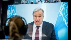 Antonio Guterres bei einer Videoschalte (Archivbild)