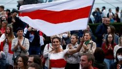 Proteste gegen das Regime - Aufnahme aus Minsk von Ende August