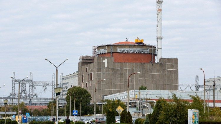 FILE PHOTO: A view shows the Zaporizhzhia Nuclear Power Plant outside Enerhodar
