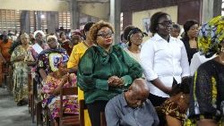 Gottesdienstbesucher in Kinshasa