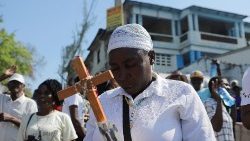 Procissão de fiéis no Haiti (foto de arquivo)
