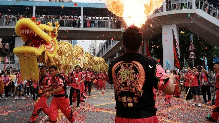 Parade zur Feier der taoistischen "Stadtpatronin" Hong Kongs, Tin Hau