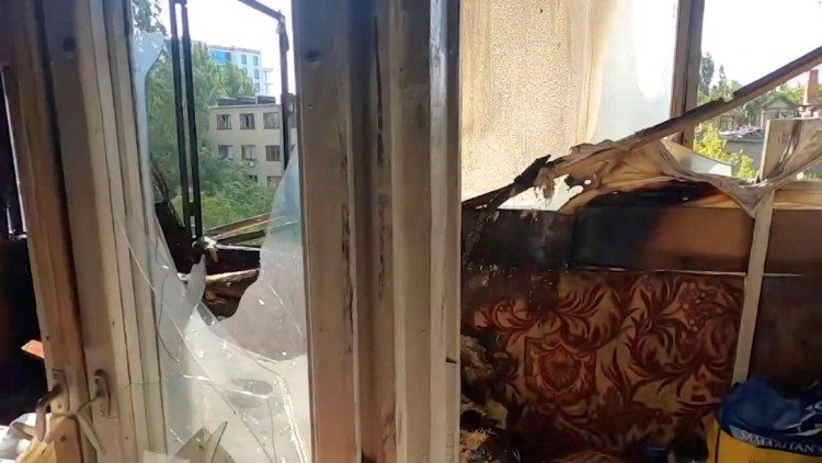 Nach einem Raketenangriff auf Cherson, am 7. August