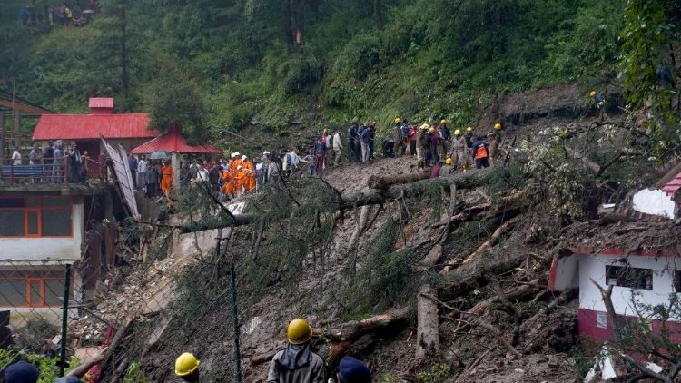 Rescue continues in the aftermath of a landslide in Shimla, India