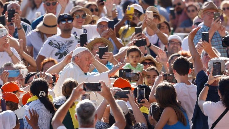 Pope Francis holds a weekly audience at the Vatican