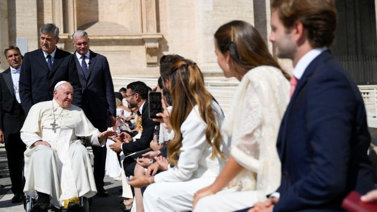 Pope Francis holds a weekly audience at the Vatican
