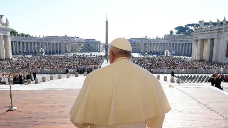 Pope Francis holds a weekly audience at the Vatican