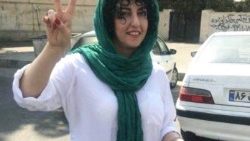 Narges Mohammadi il giorno dell'assegnazione del Nobel per la pace 2023