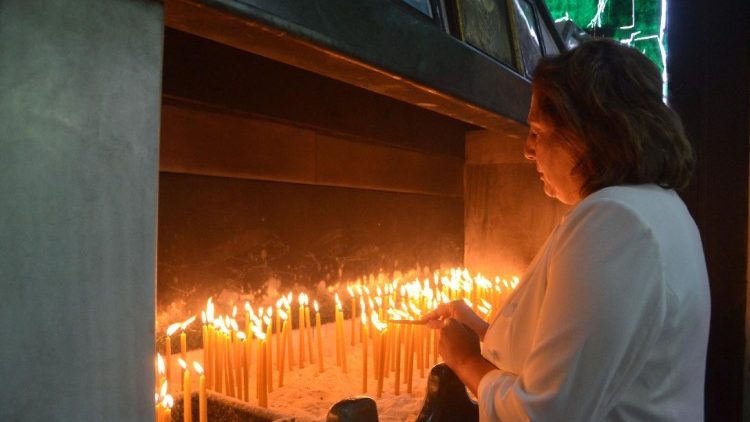A Jordanian Christian praying