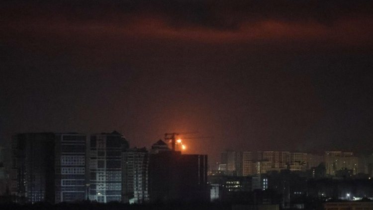 Russian drone strike in Kyiv, Ukraine